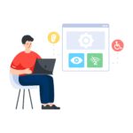 Illustration representing equal rights and accessible participation in digital spaces