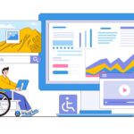 Digital Accessibility and Inclusive Design Concept with Person Using Assistive Technology